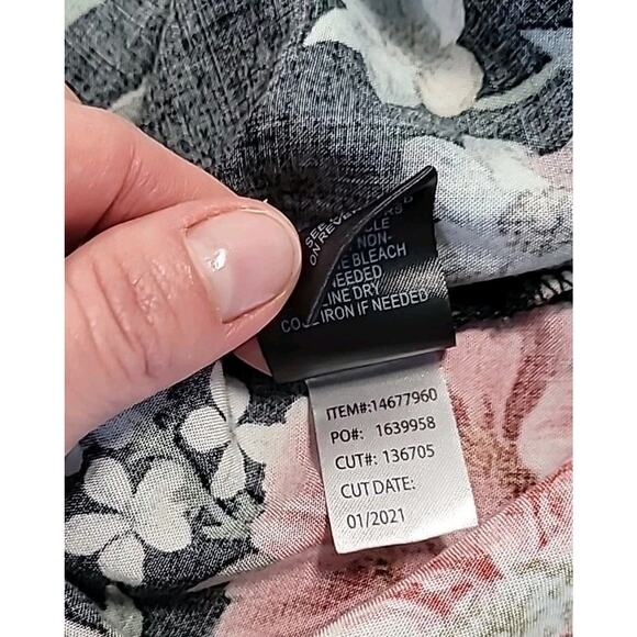 Torrid 3X Smocked Black & Pink Floral Fit‑and‑Flare Skater Dress – EUC - Picture 11 of 11